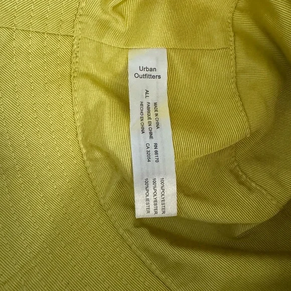 Urban Outfitters Natural UO-76 Canvas Bucket Hat Yellow - Picture 4 of 6